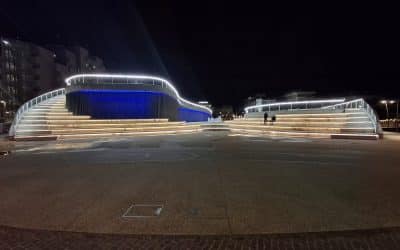 Riqualificazione illuminotecnica di Piazzale Kennedy: completato l’intervento di Anthea per valorizzare il belvedere sul mare
